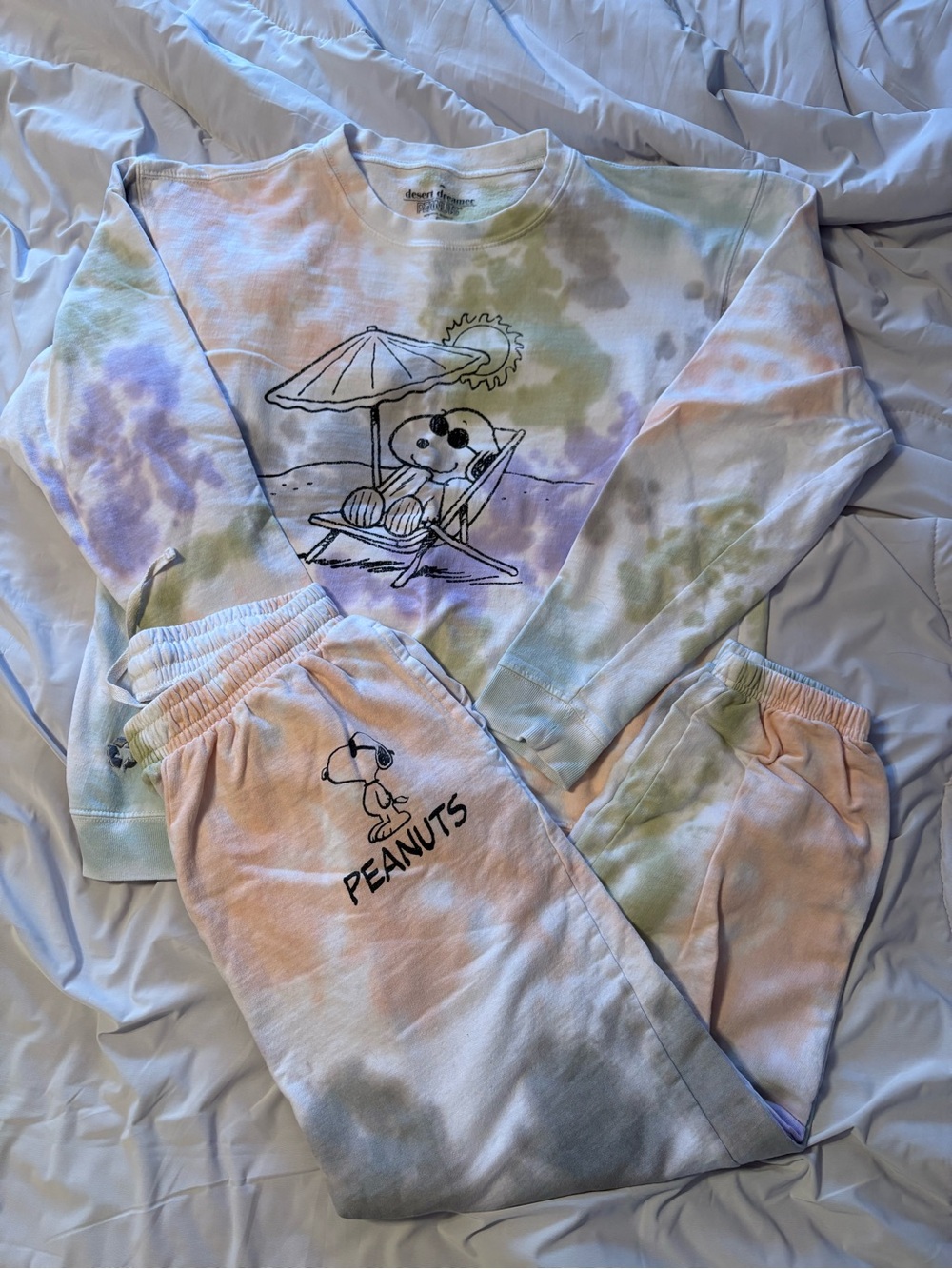 Urban Outfitters X Desert Dreamers Peanuts Tie Dye Set